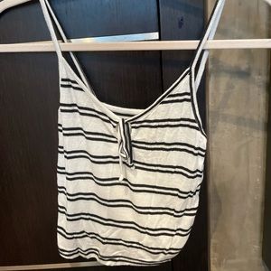 Me to We Pacsun white and black striped tank top